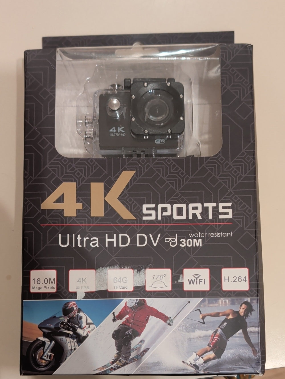 4K Sports Ultra HD Action Camera - Black